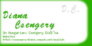 diana csengery business card